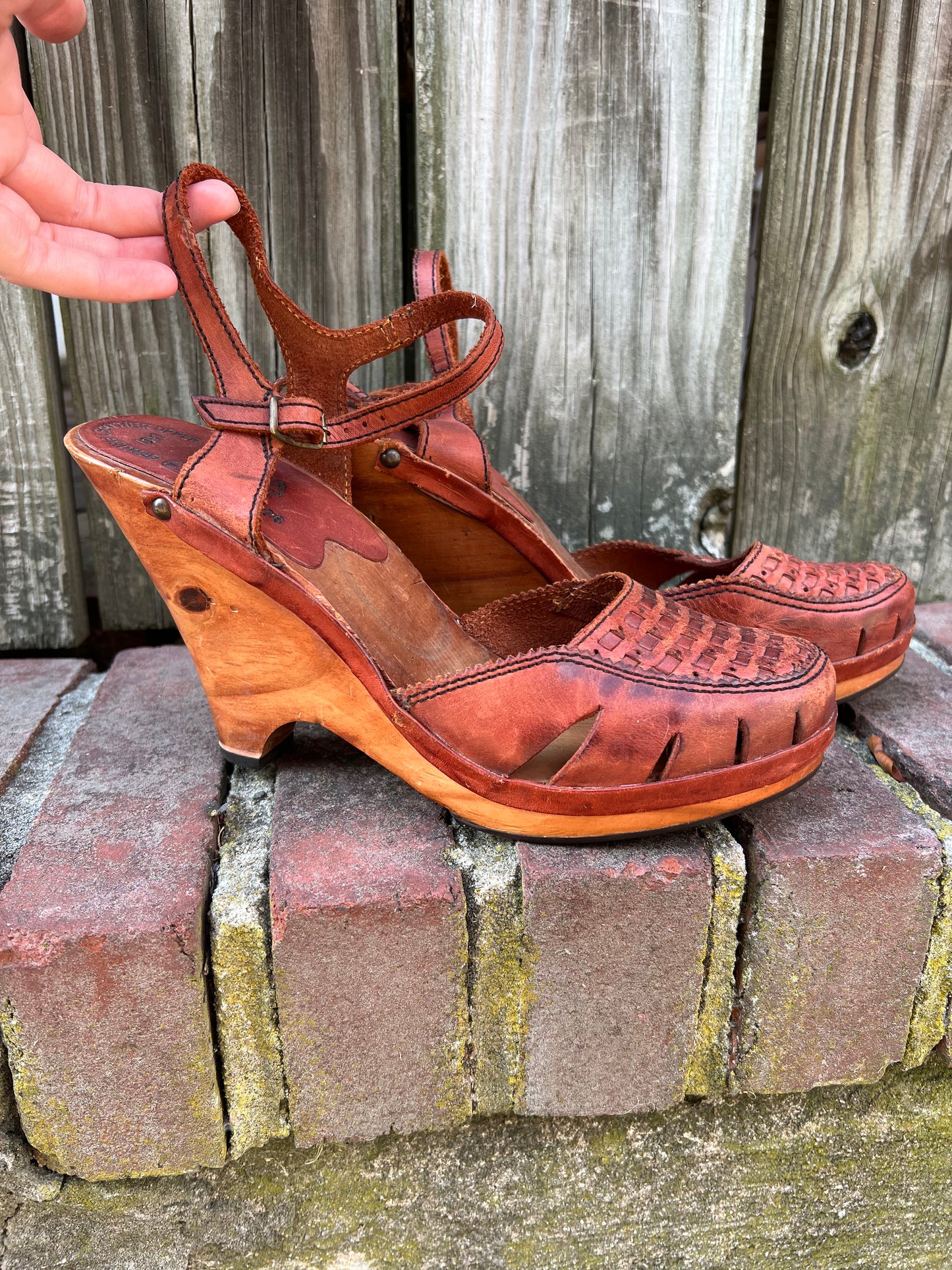 Wood and Leather Heels