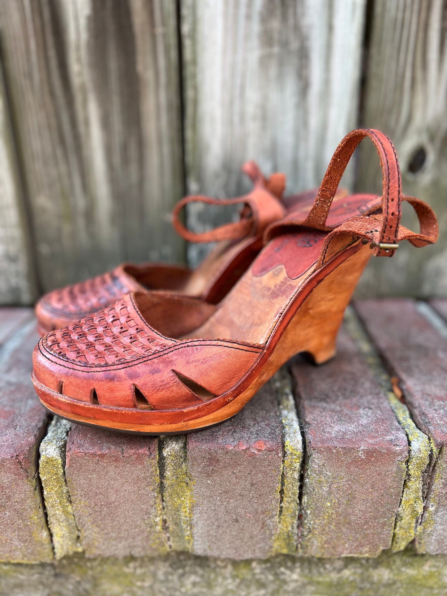 Wood and Leather Heels