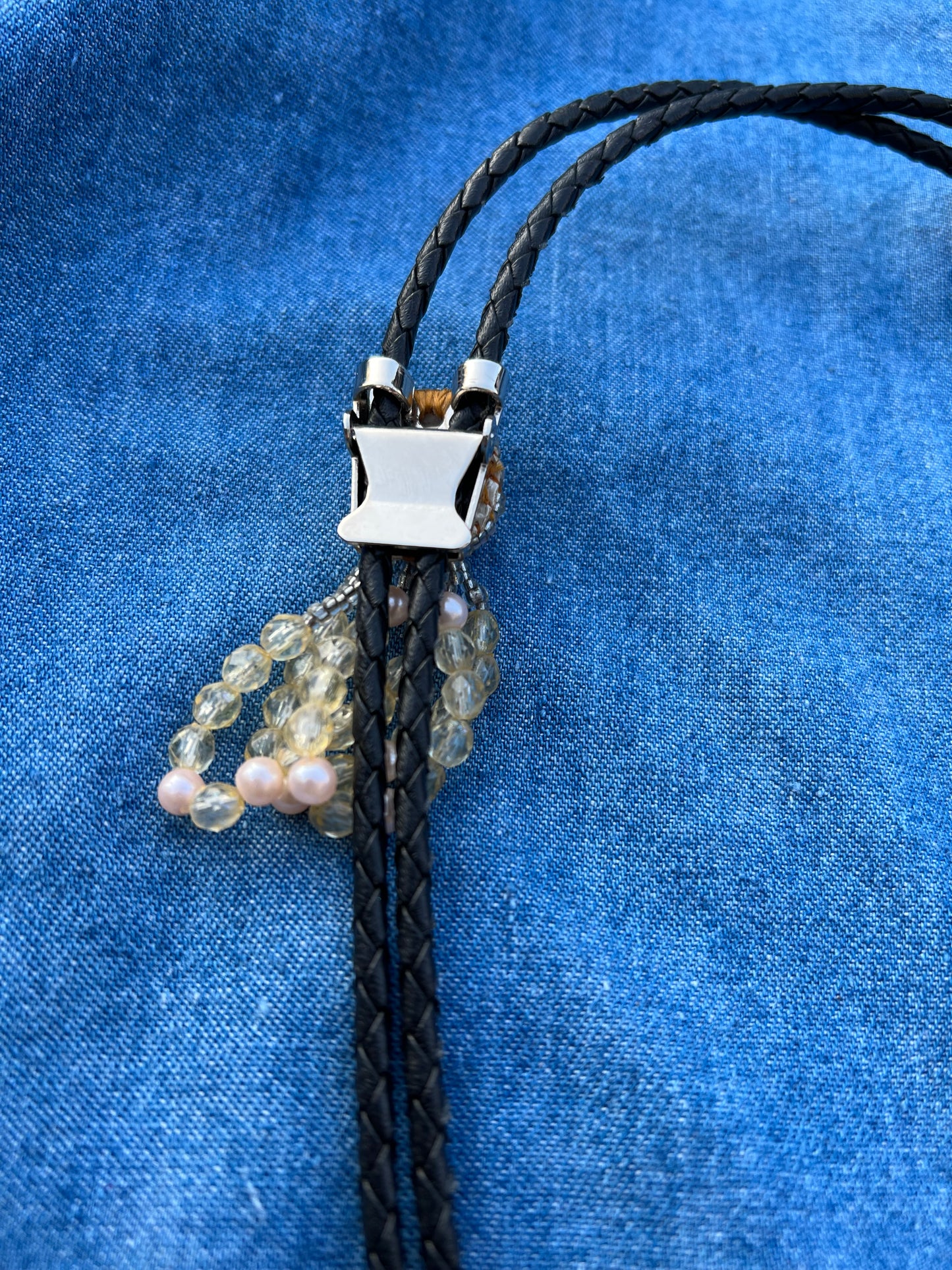 Faux Pearl Bolo Tie