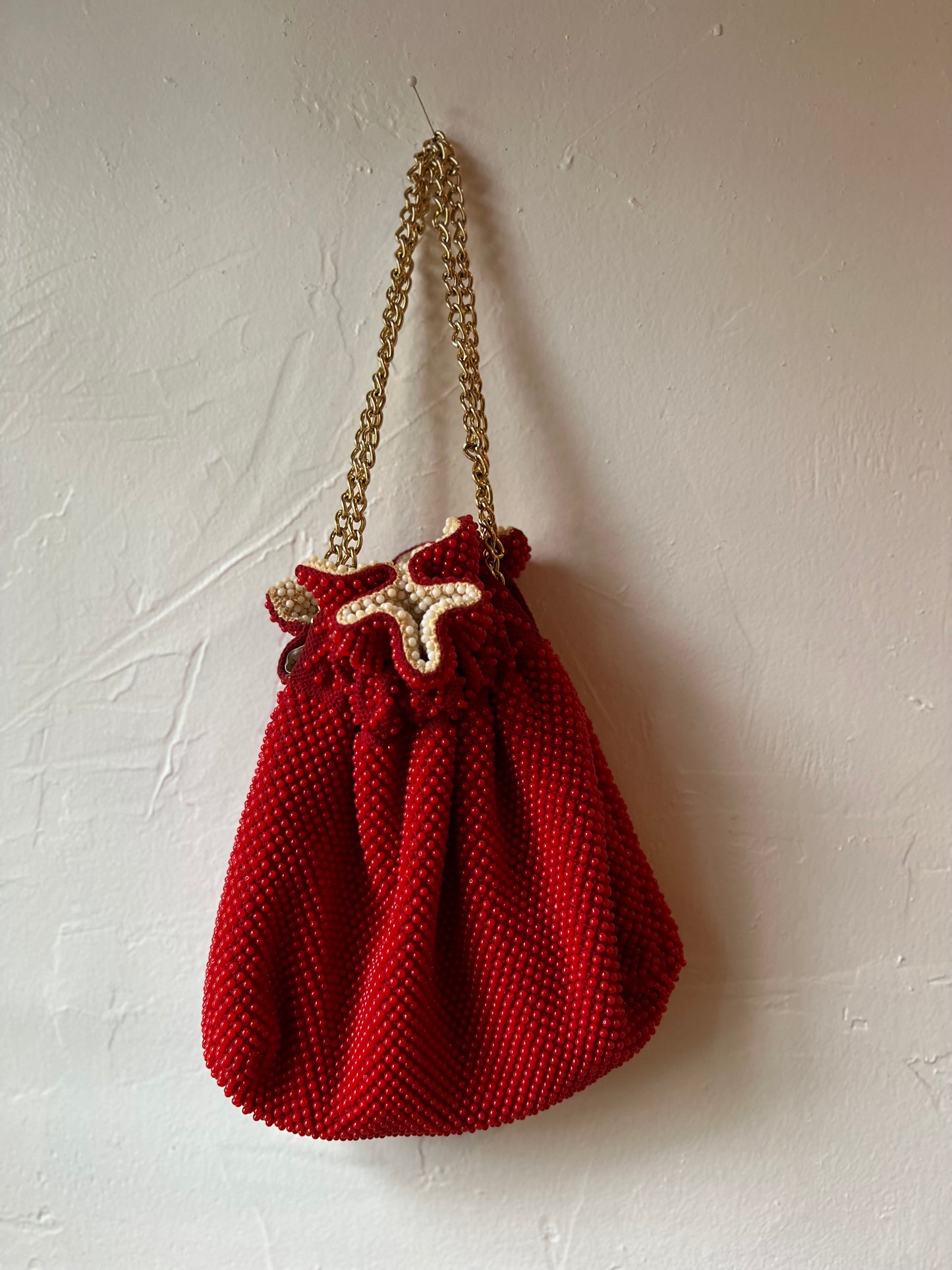 Red and White Reversible Bag