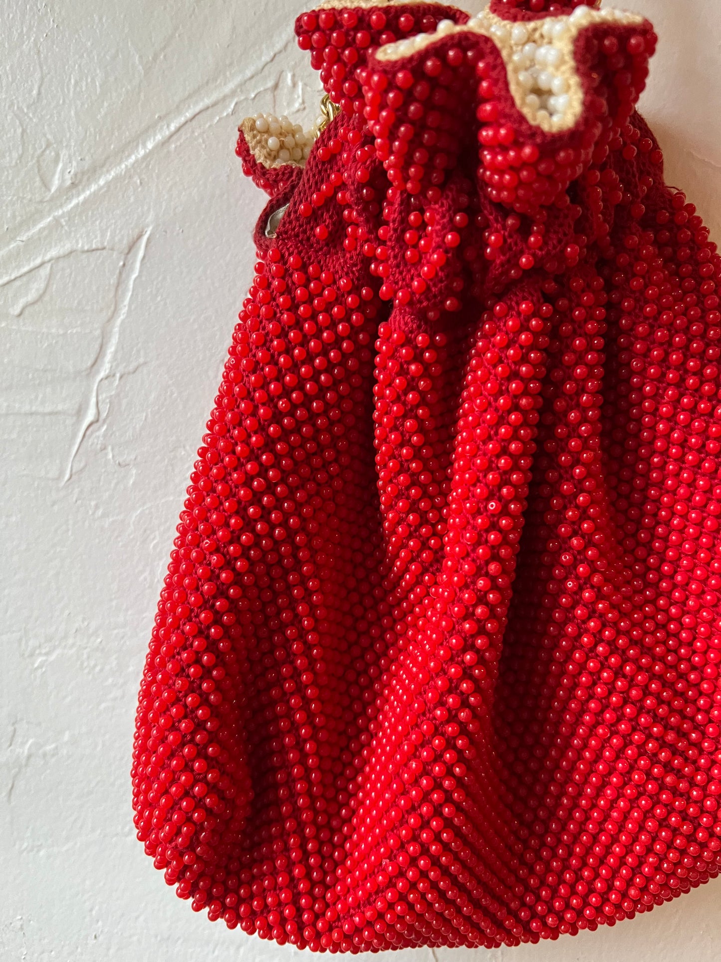 Red and White Reversible Bag