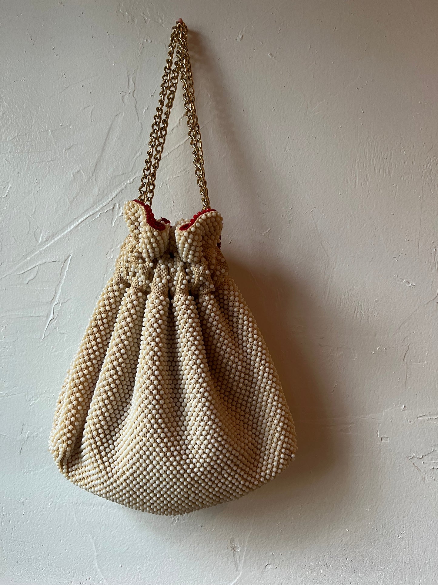 Red and White Reversible Bag