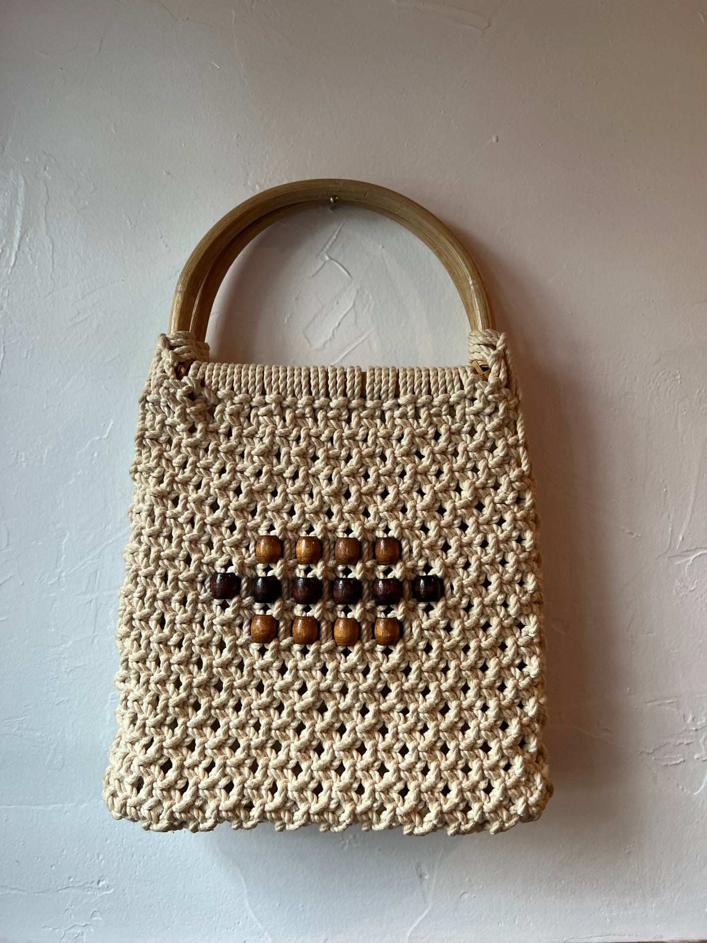 Cream Macrame Bag