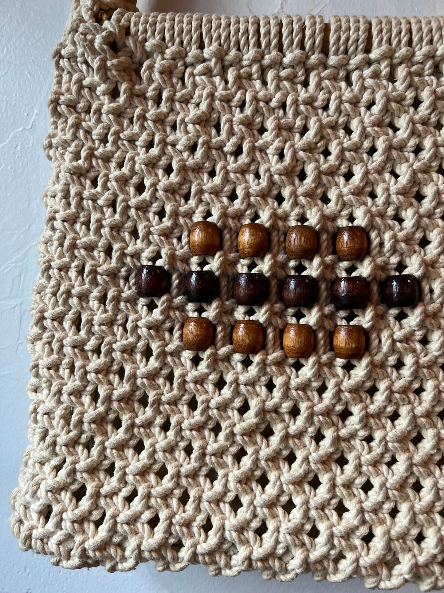 Cream Macrame Bag