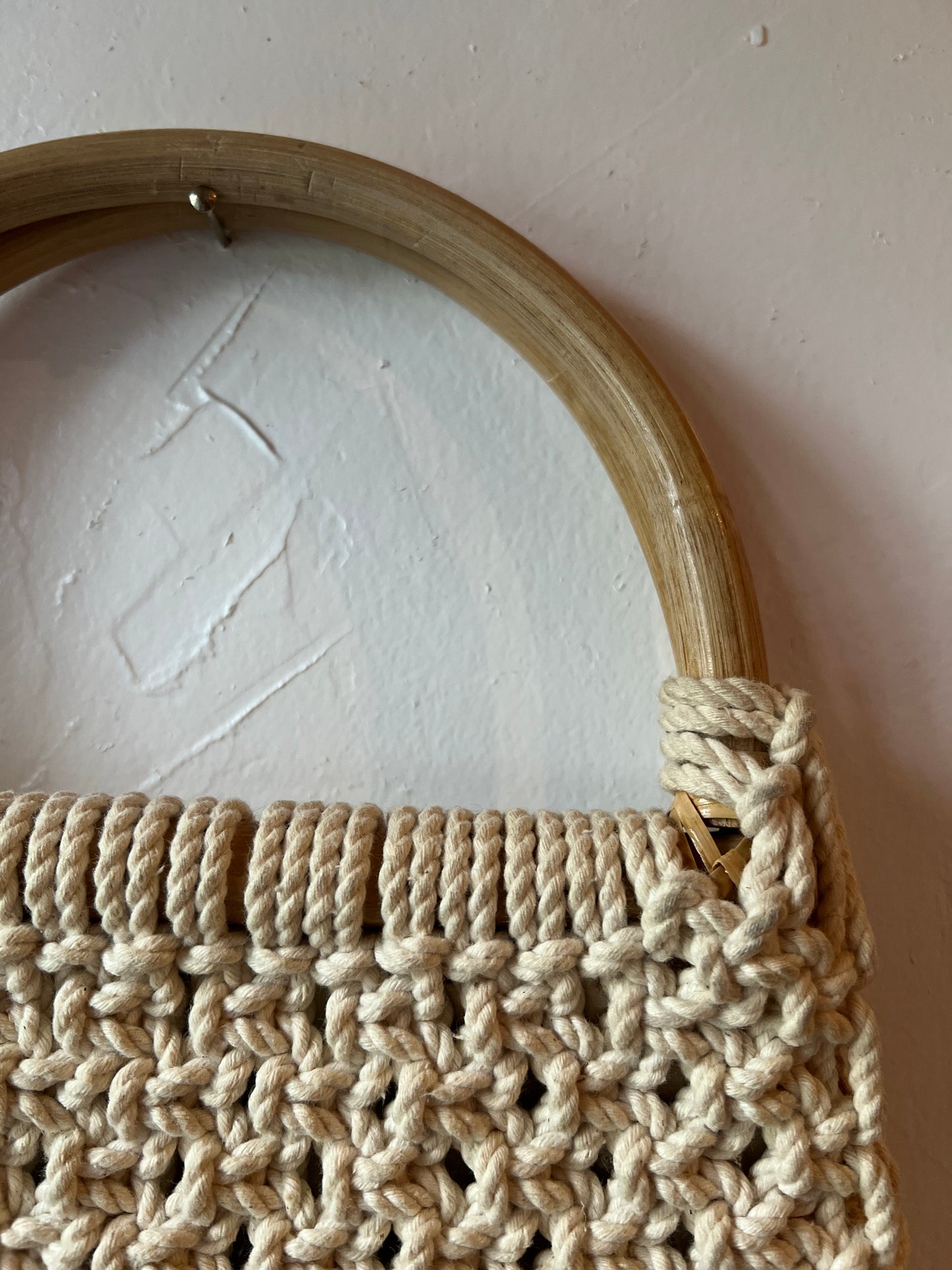 Cream Macrame Bag