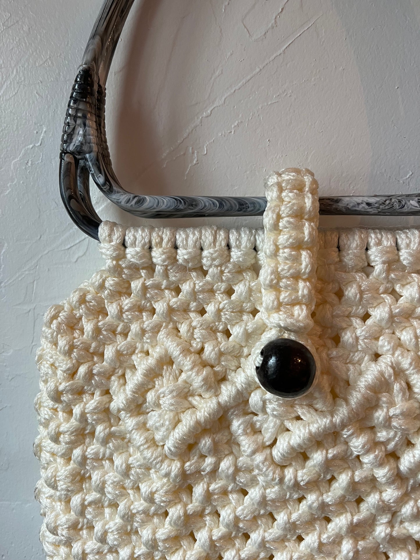 White Macrame Bag