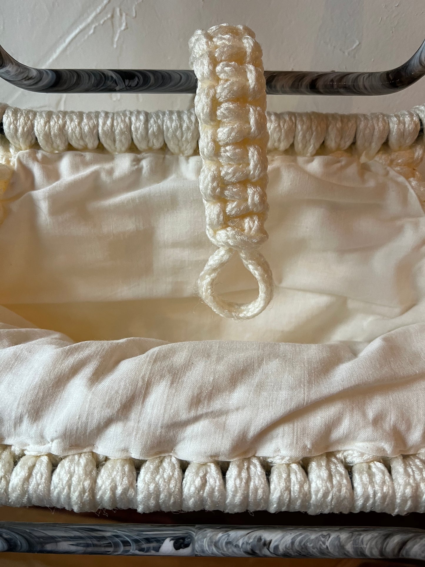 White Macrame Bag