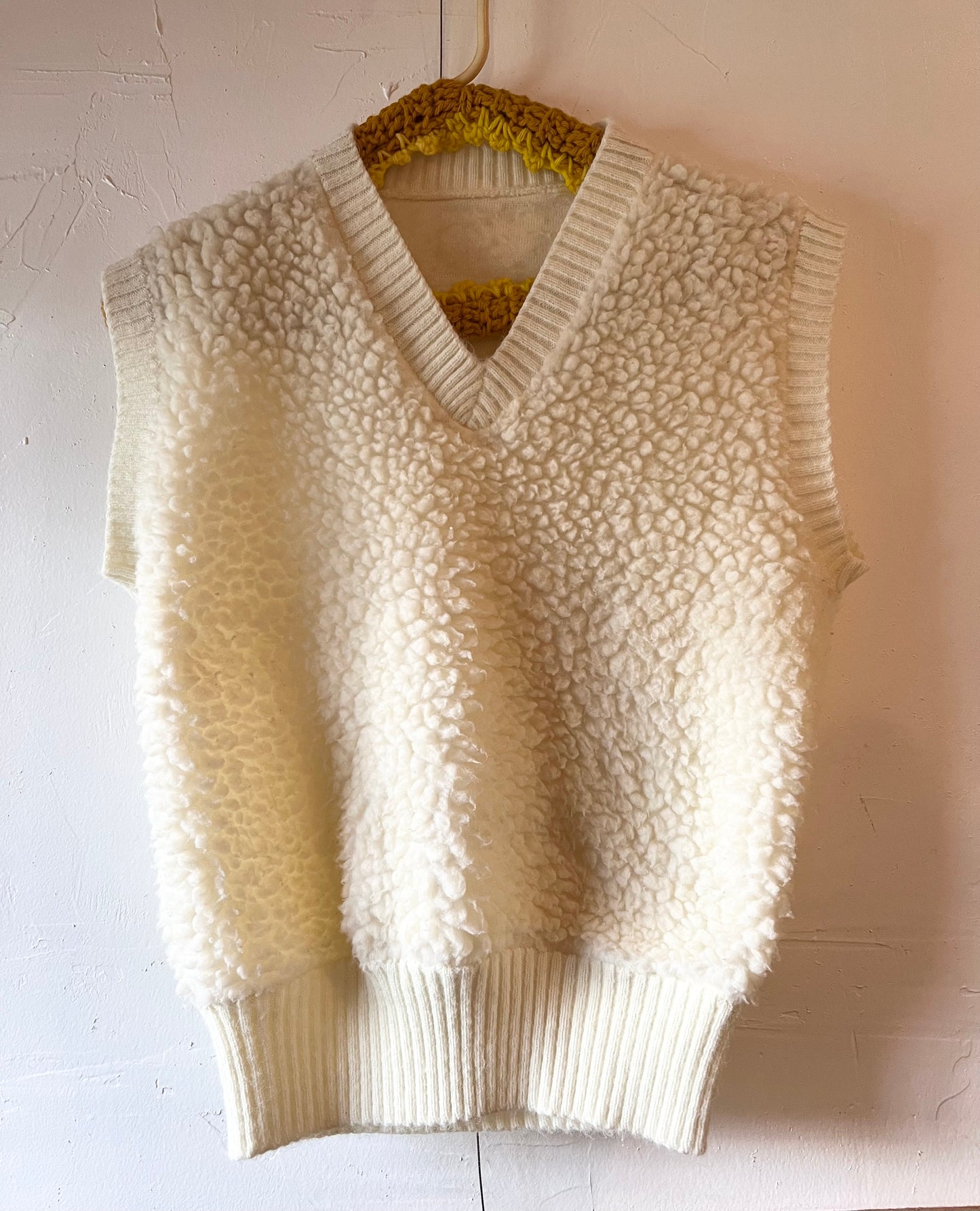 Fluffy Cream Vest