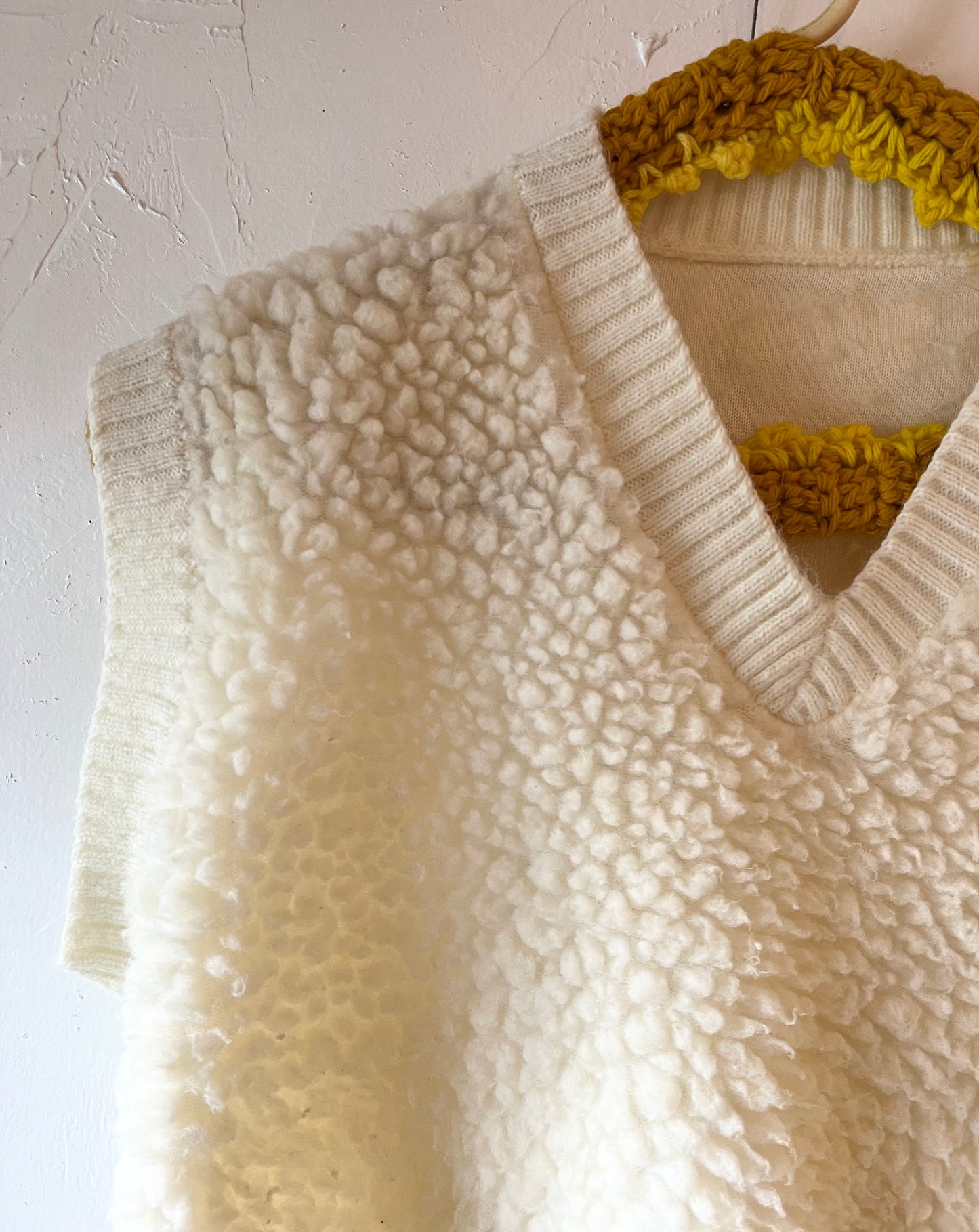 Fluffy Cream Vest