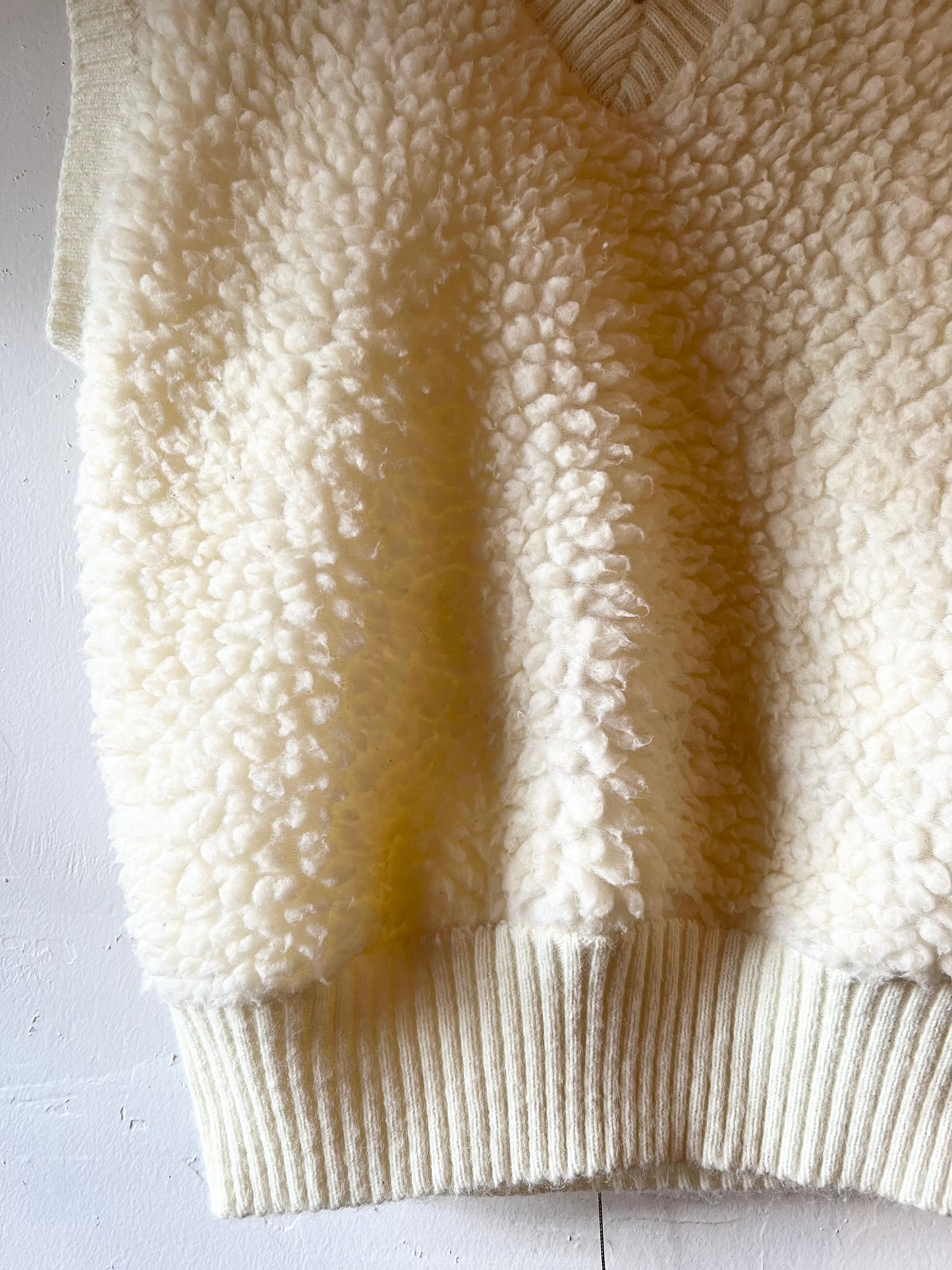 Fluffy Cream Vest