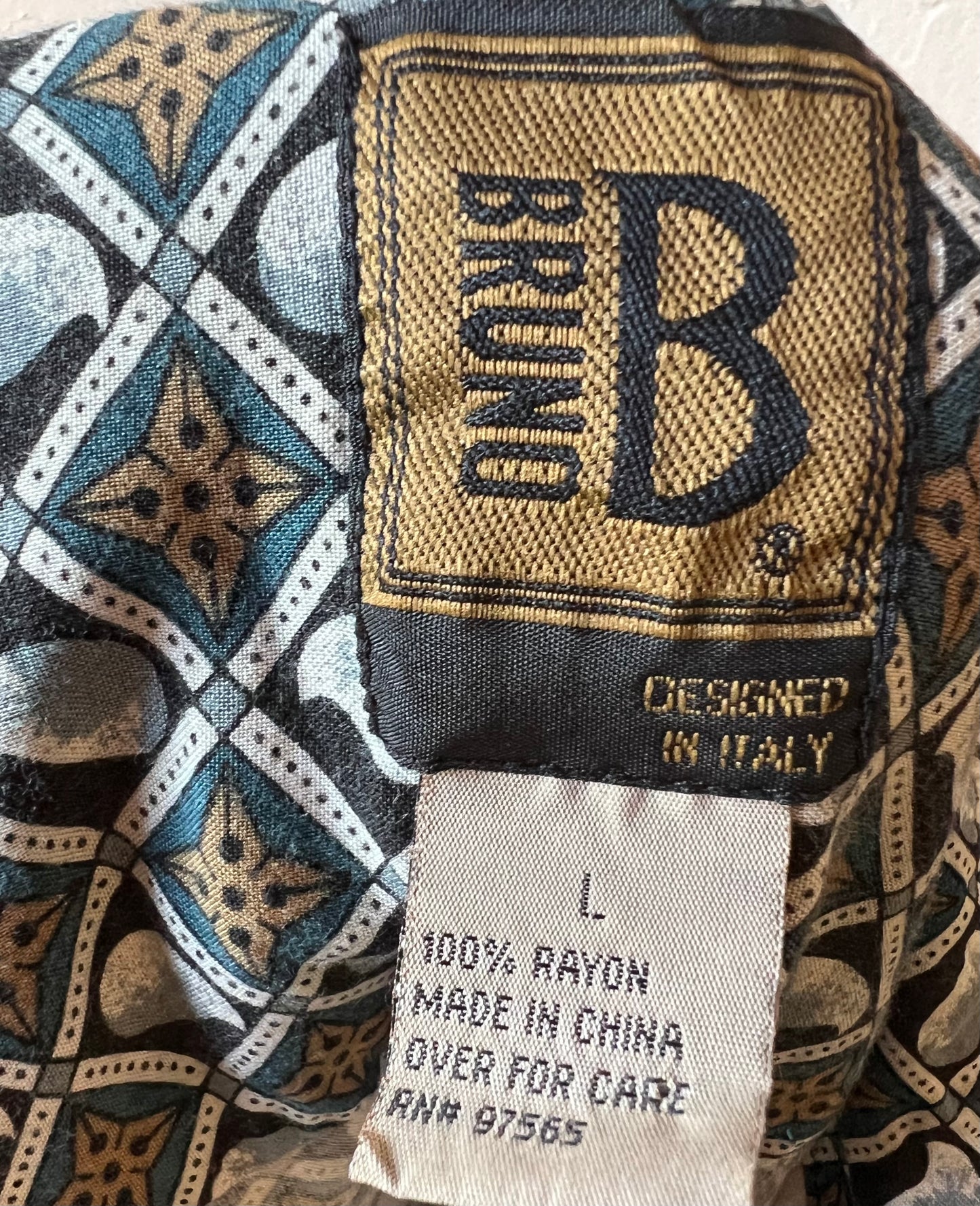 Blue Patterned Button-Up