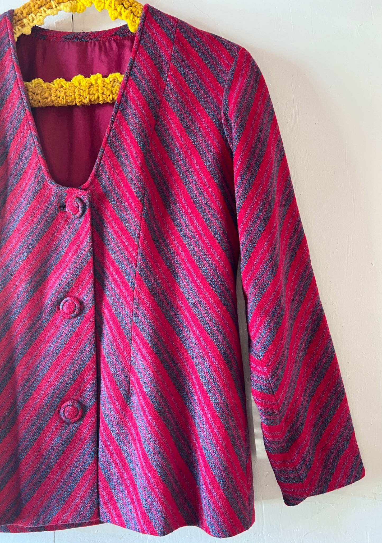Fuchsia Chevron Blazer