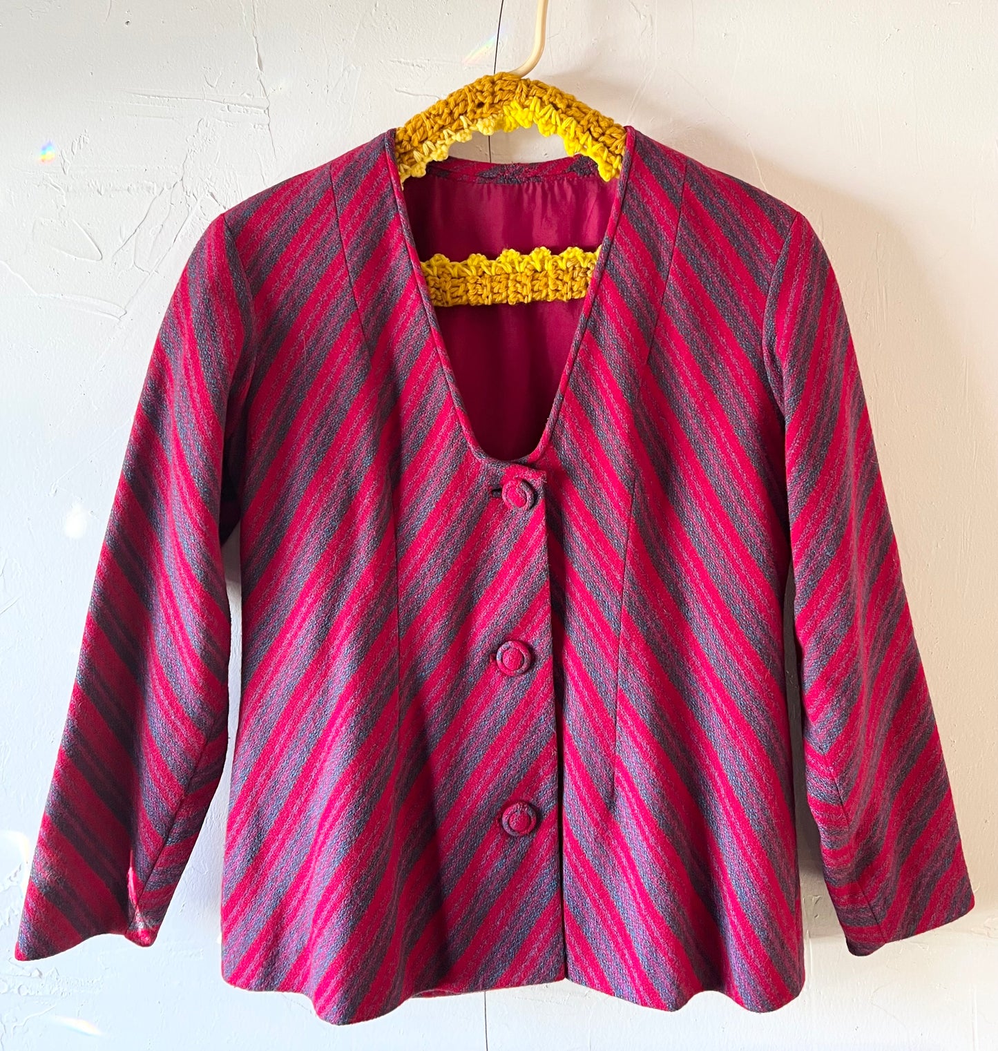 Fuchsia Chevron Blazer