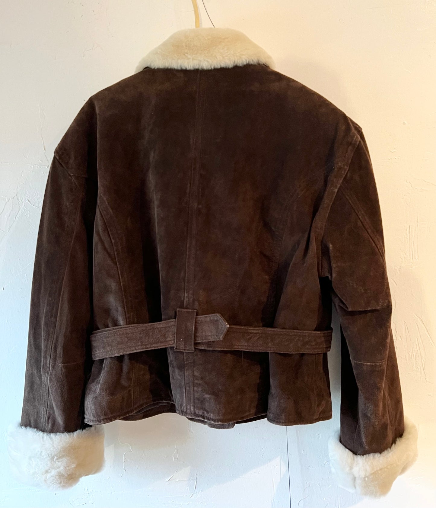 Suede and Faux Fur Bomber