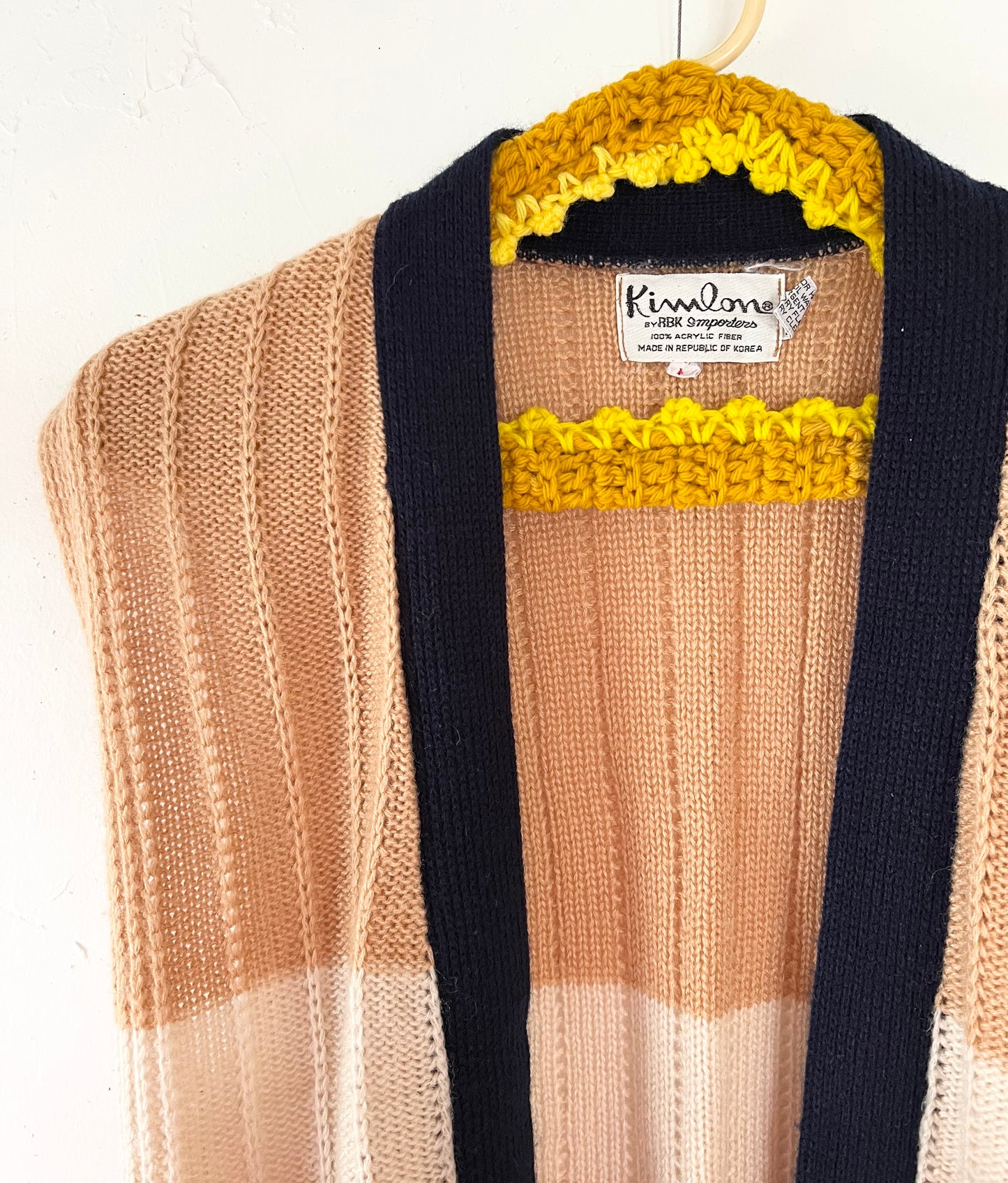 Blue and Tan Knit Vest