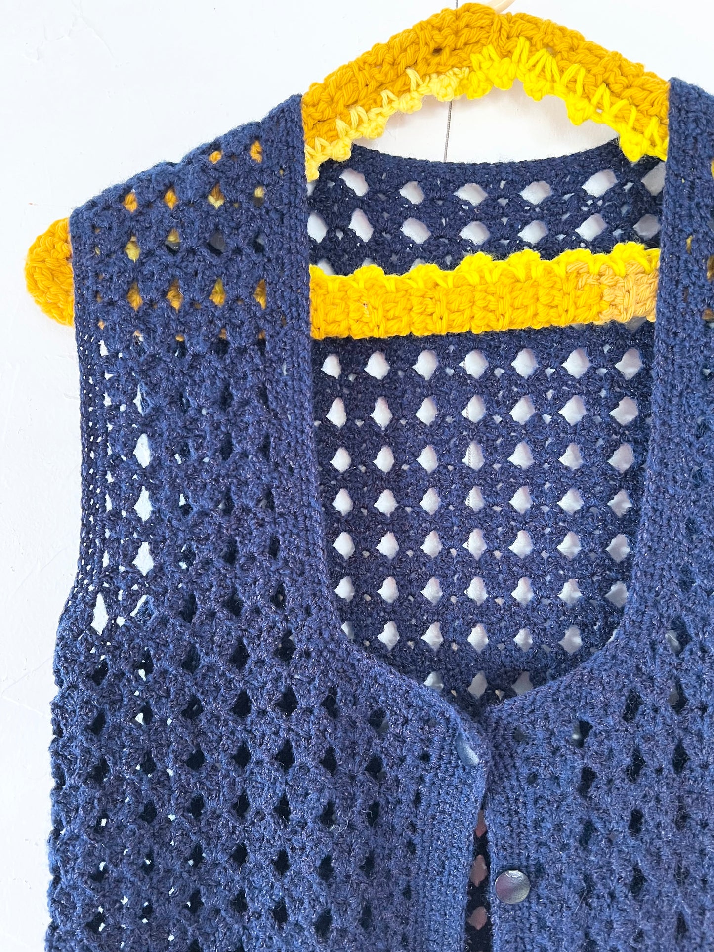 Blue Crochet Vest