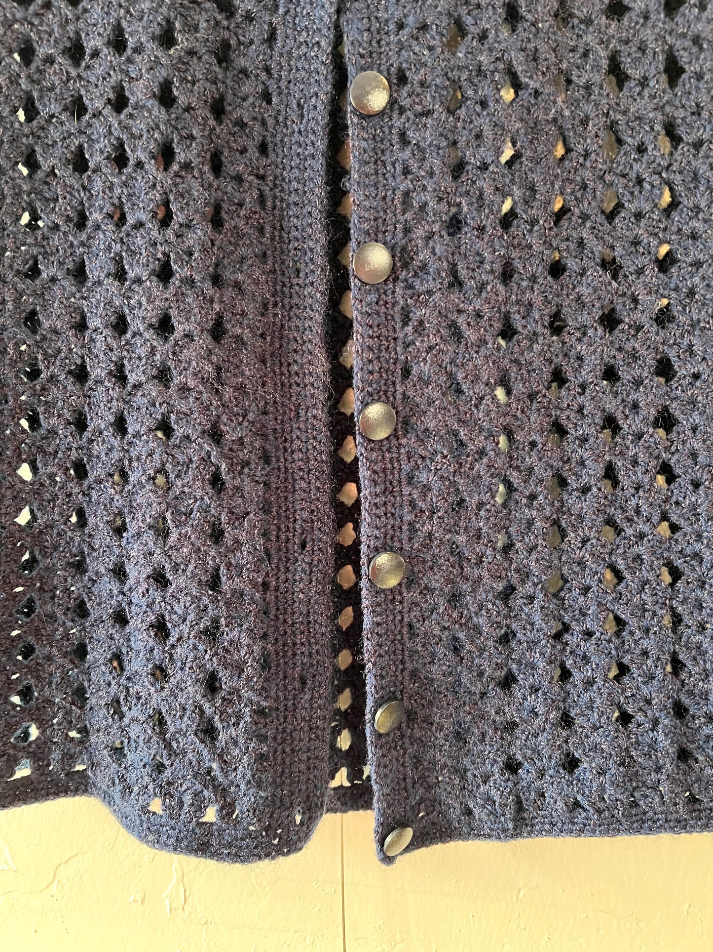 Blue Crochet Vest