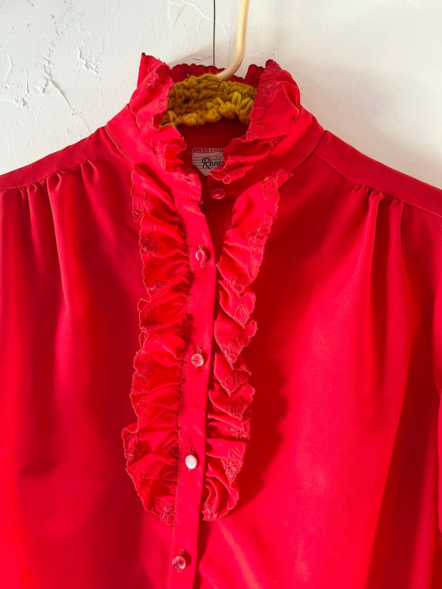 Red Frilly Blouse