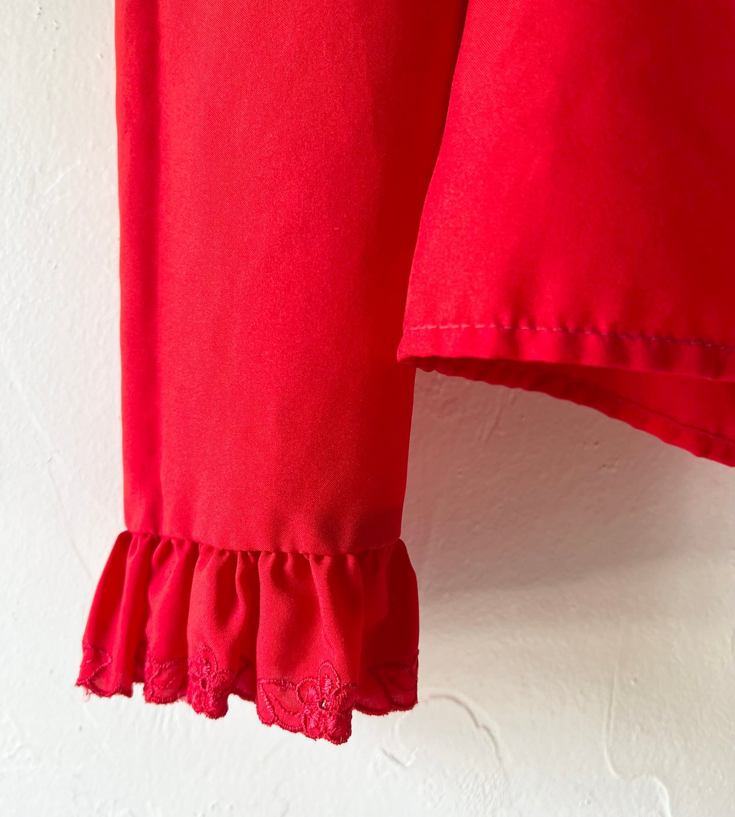 Red Frilly Blouse