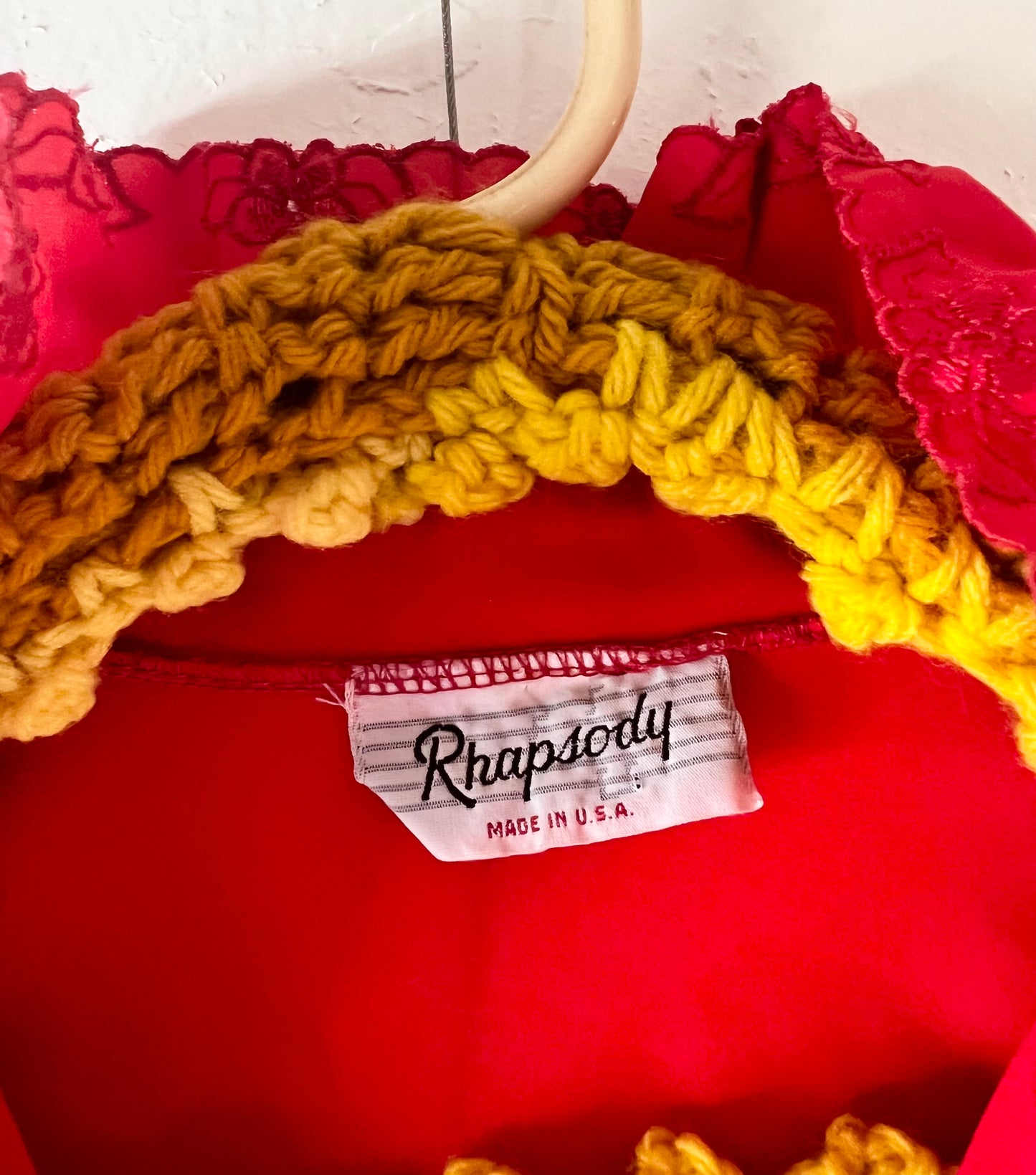 Red Frilly Blouse
