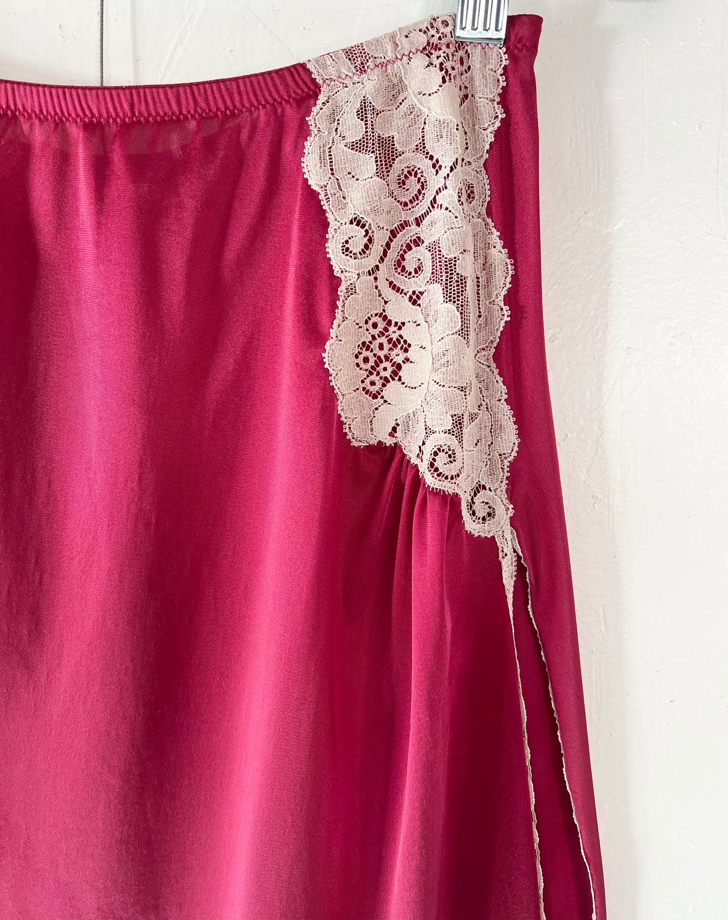 Maroon Lace Half Slip