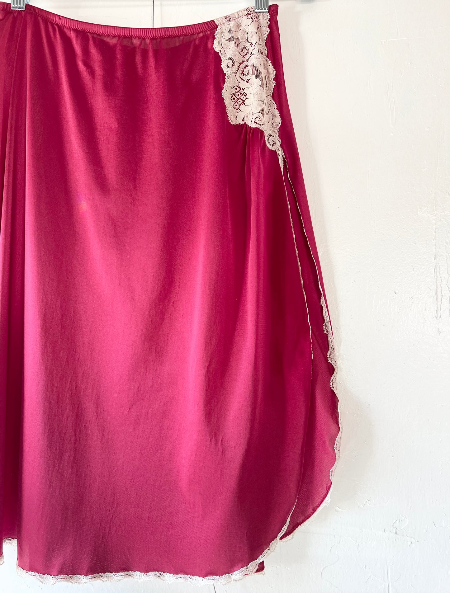 Maroon Lace Half Slip