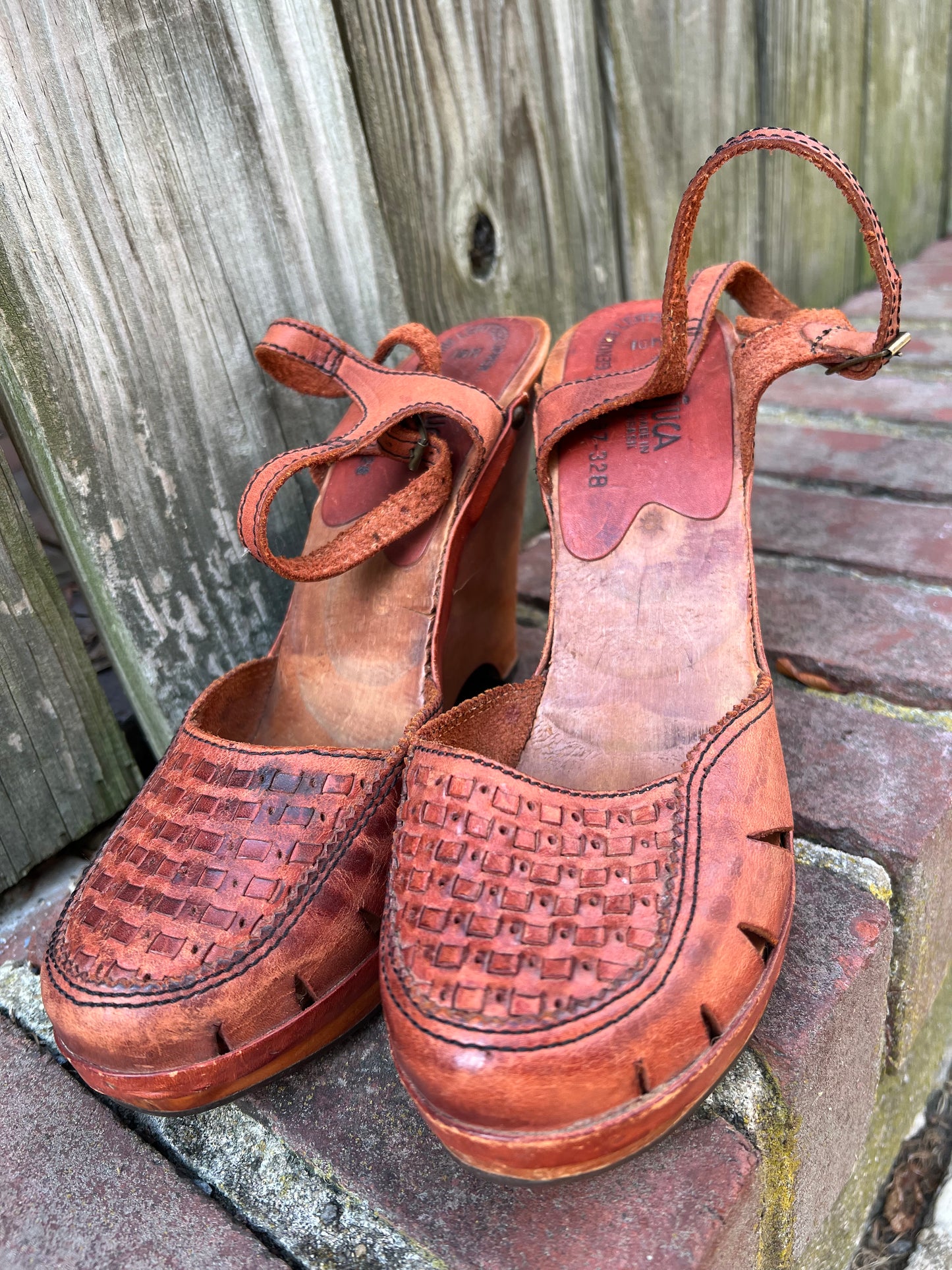 Wood and Leather Heels