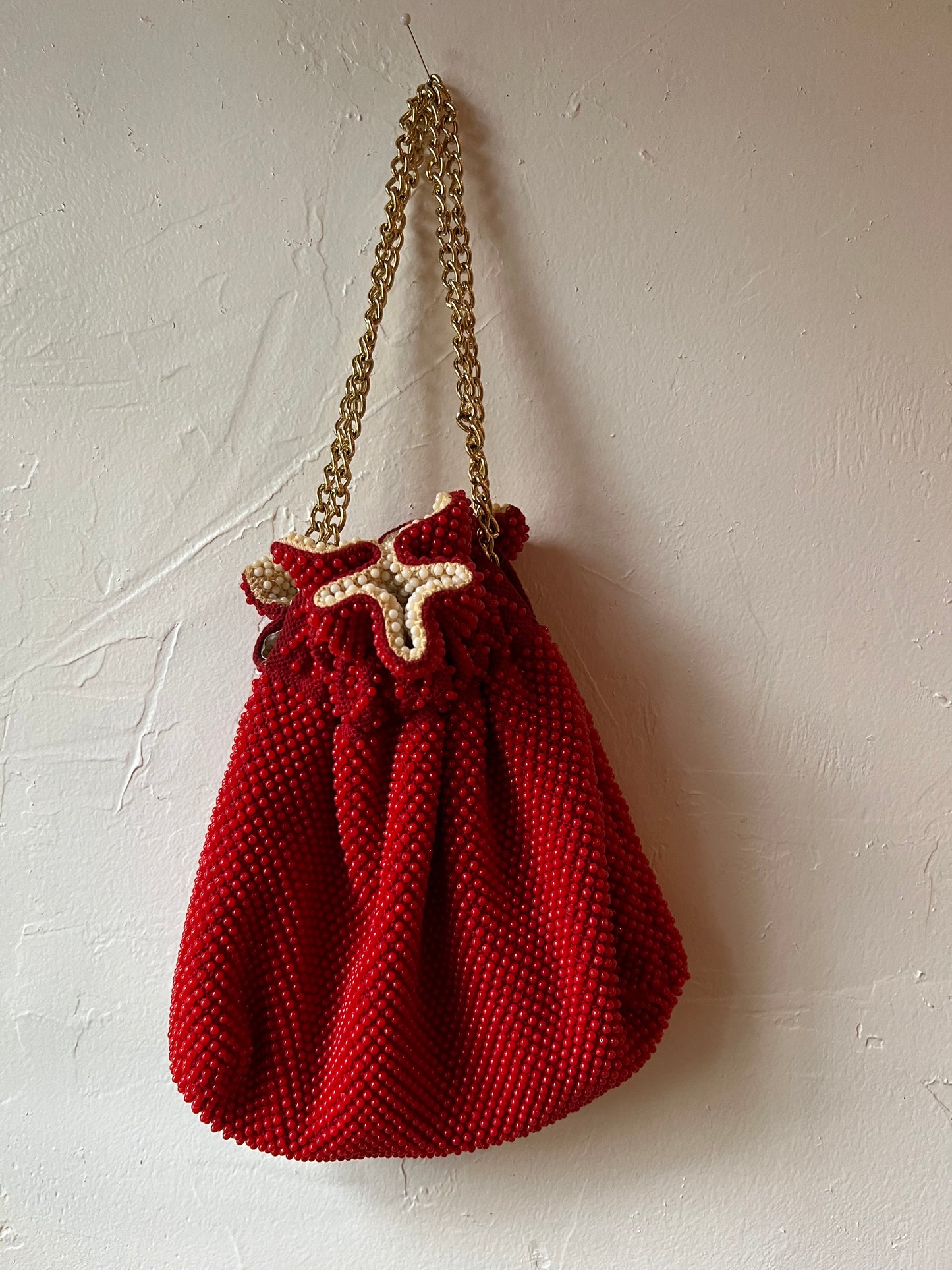 Red and White Reversible Bag