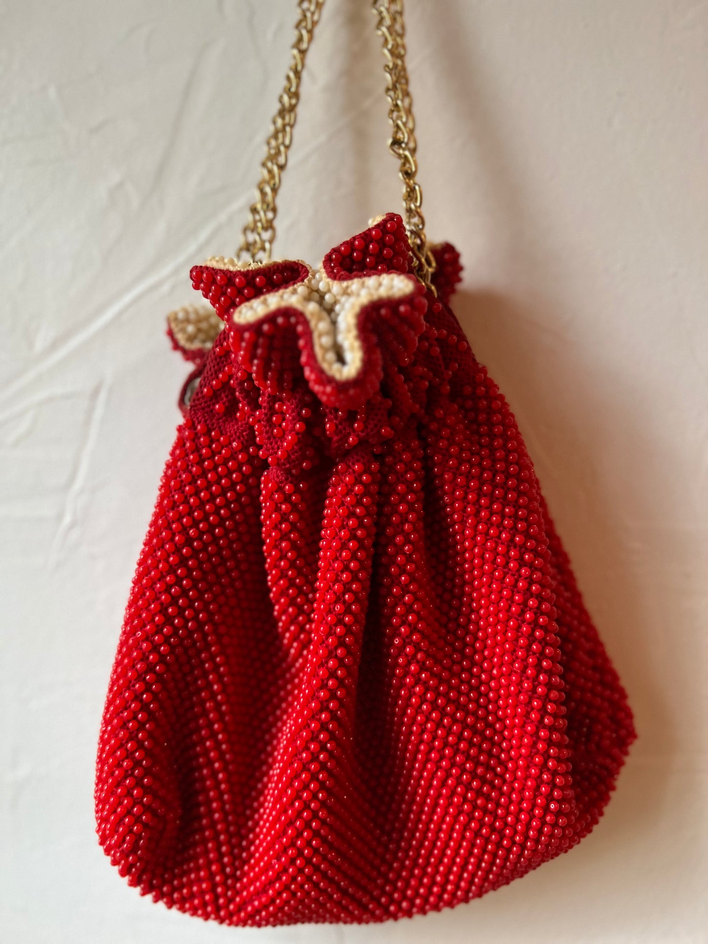 Red and White Reversible Bag