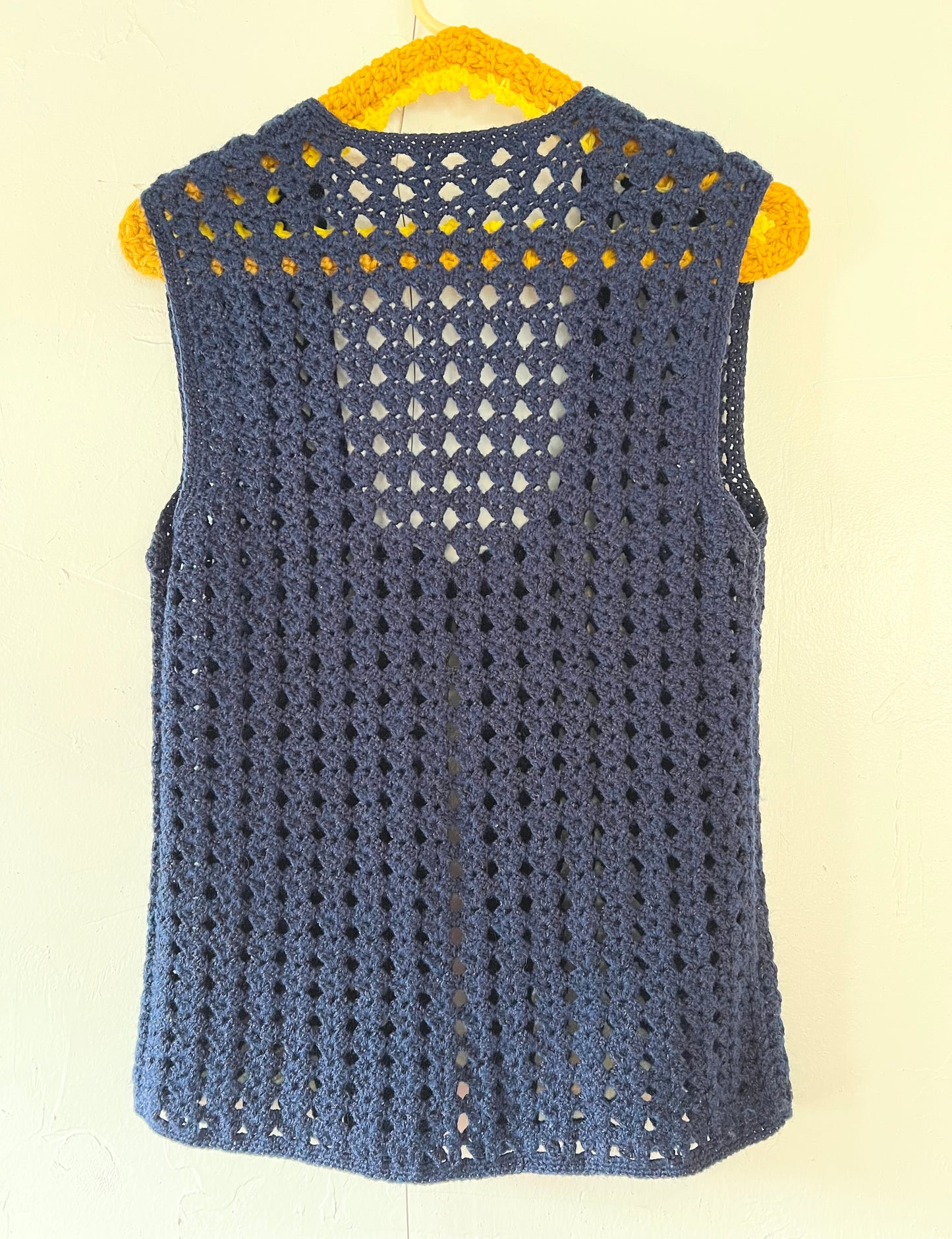 Blue Crochet Vest